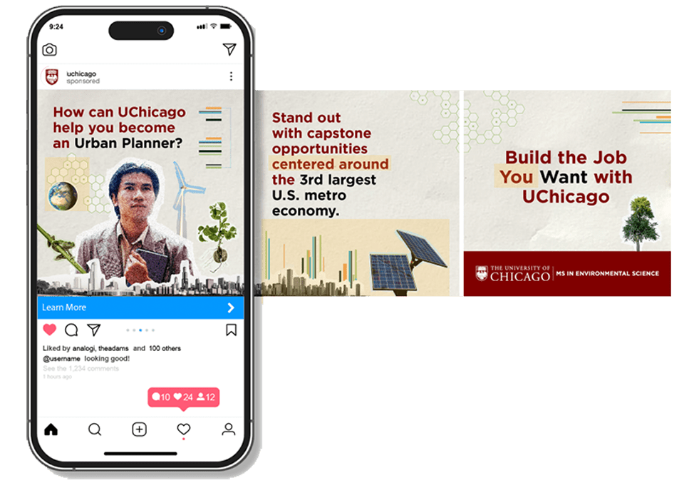 University of Chicago Carousel Viv Higher Ed Carousel Digital Ad